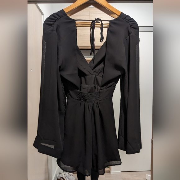 Black Dynamite Chiffon Romper - Picture 2 of 3